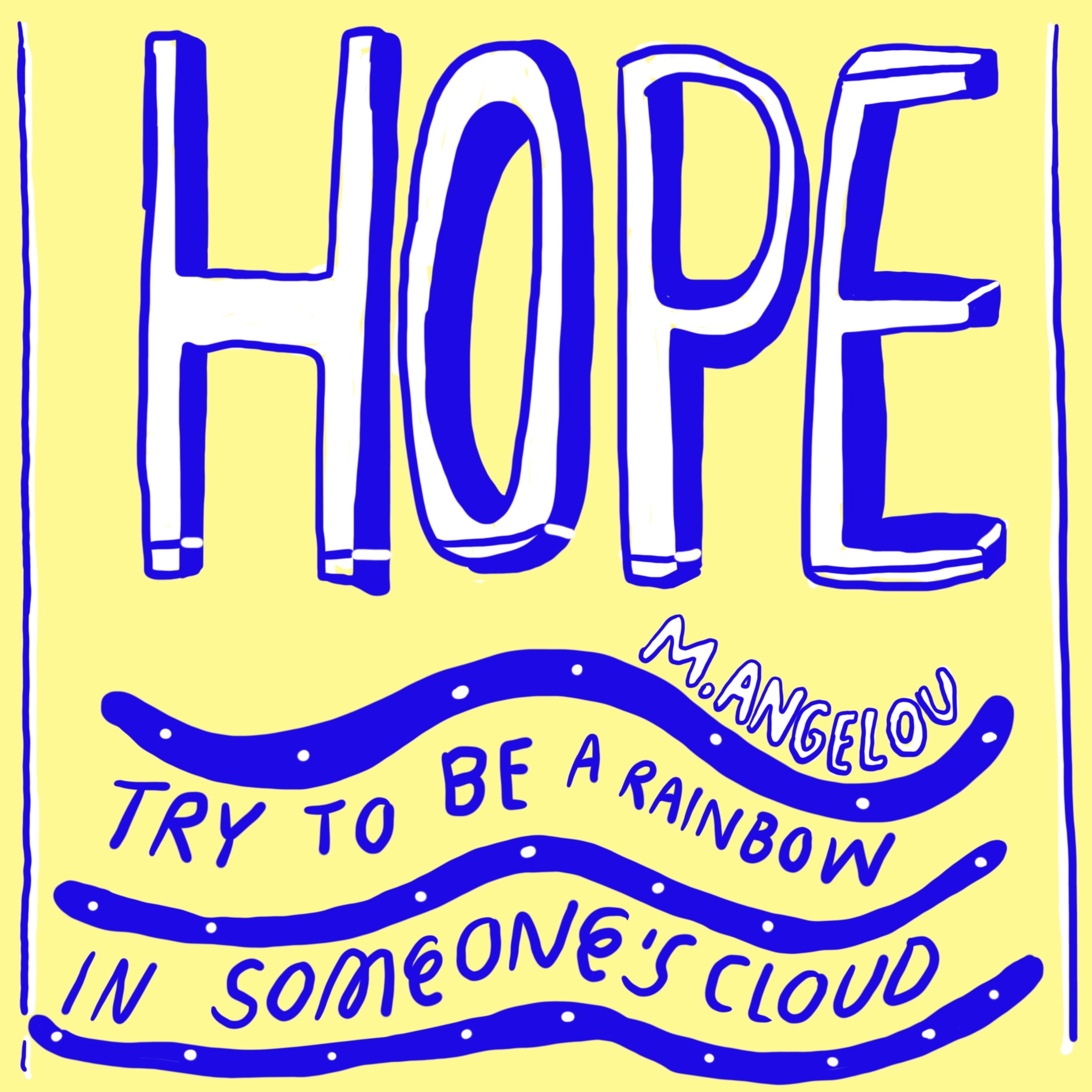 A digital illustration of the word 'Hope'