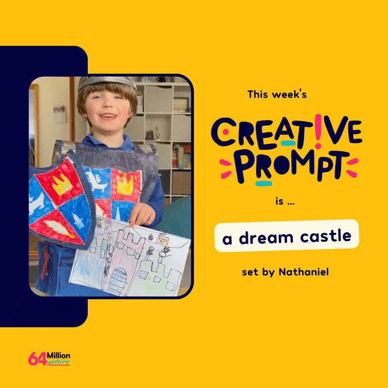 This week's creative prompt is from Nathaniel, age 5 from Stroud, pictured dressed up as a Knight for World Book Day!